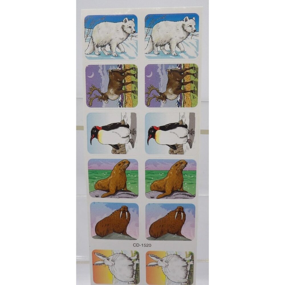240 Wildlife Stickers Featuring Arctic Animals 1¼"x1" Each